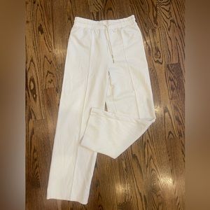 Ruby Rd cream neutral soft  elastic waist wide leg pants xs